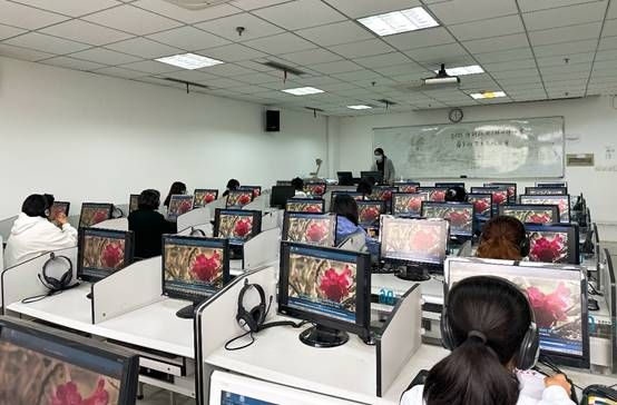 房间里有许多电脑低可信度描述已自动生成